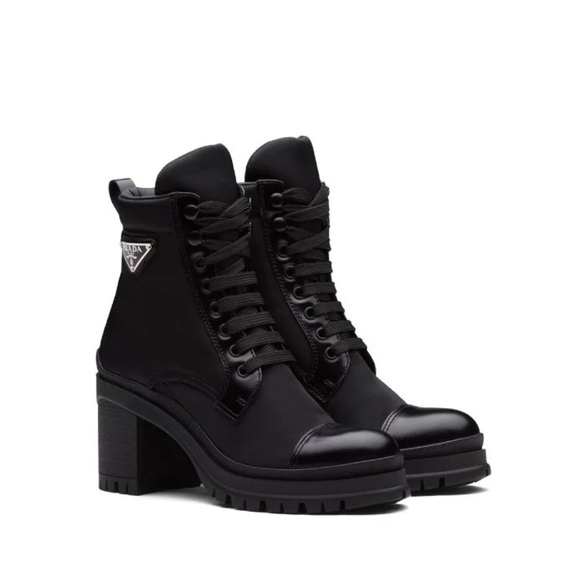 Prada with box nylon new booties, black size 36.
